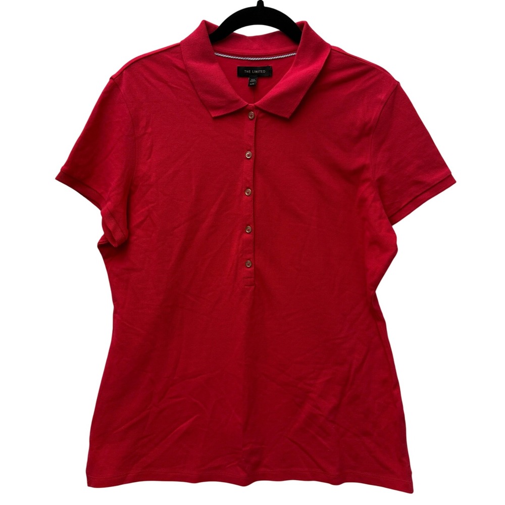 NWT The Limited Women's Dark Pink Polo‎ Shirt, Short Sleeve, Collared Blouse, XL